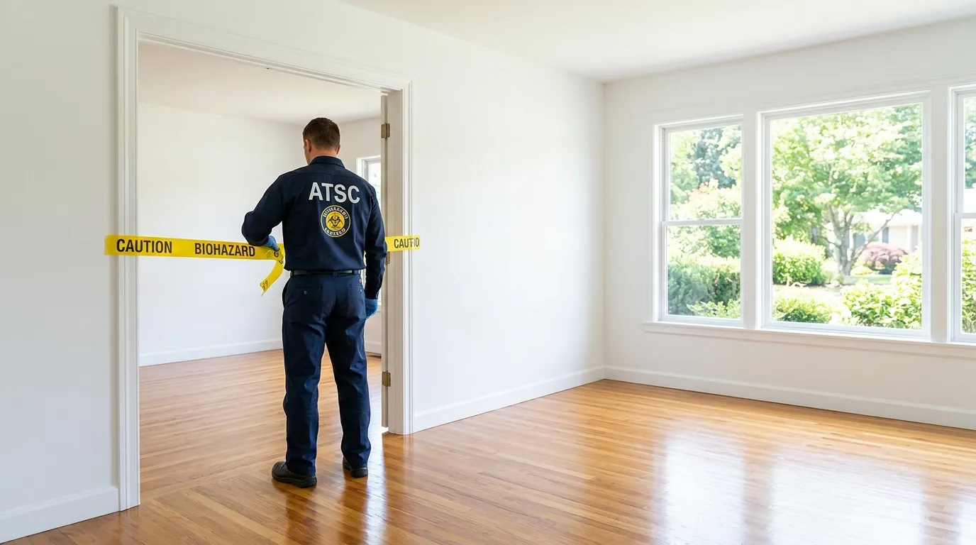 Certified biohazard cleanup crew performing Decomposition Cleanup in Berkley